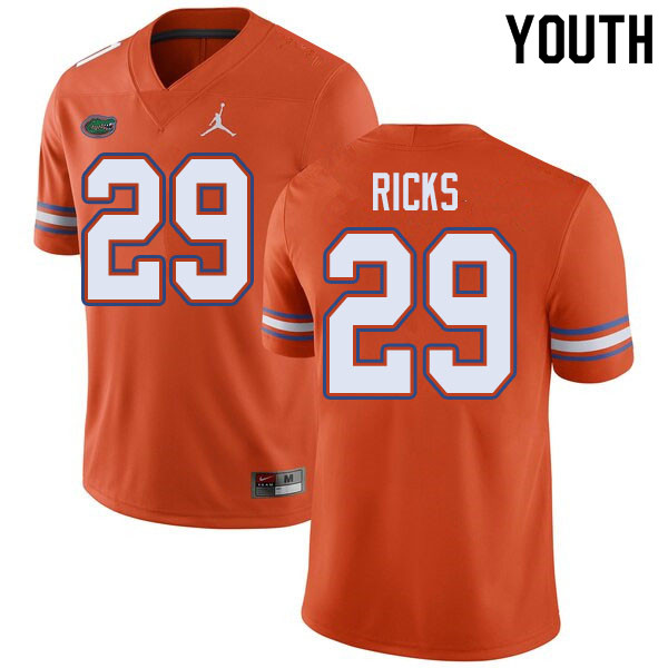 Jordan Brand Youth #29 Isaac Ricks Florida Gators College Football Jerseys Sale-Orange